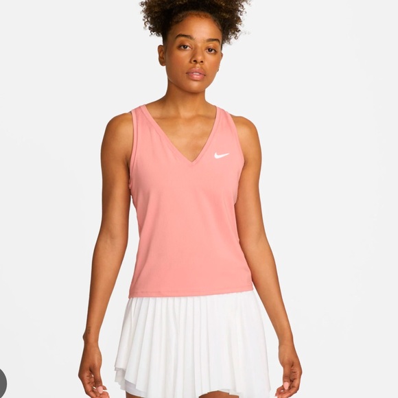 Nike Tennis Tank Top Dri-Fit Court tank peach - Picture 3 of 6